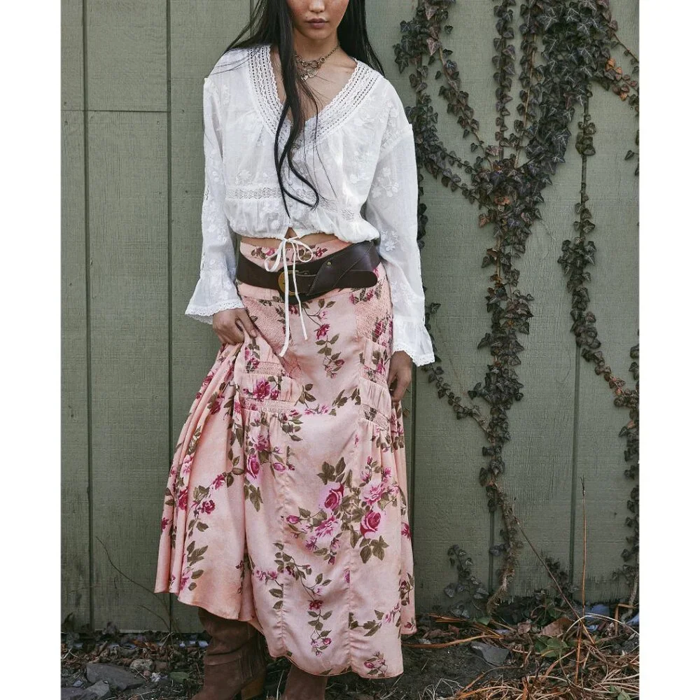 FREE PEOPLE Sweet Love Blouse / Egret